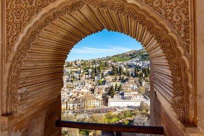 The Albaicín seen from a window of the Nasrid Palaces